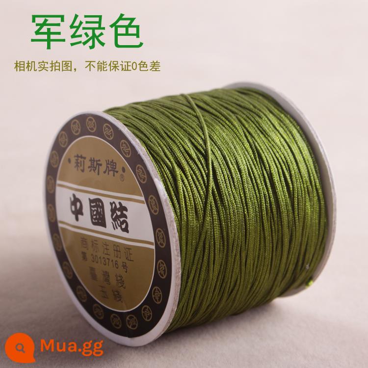 Số 72 Đài Loan Liz thương hiệu ngọc dây 0.8mm trang sức ngọc chạy trốn công chúa Series DIY tay vòng cổ đính cườm dây - Quân Đội Xanh Tuyến 72