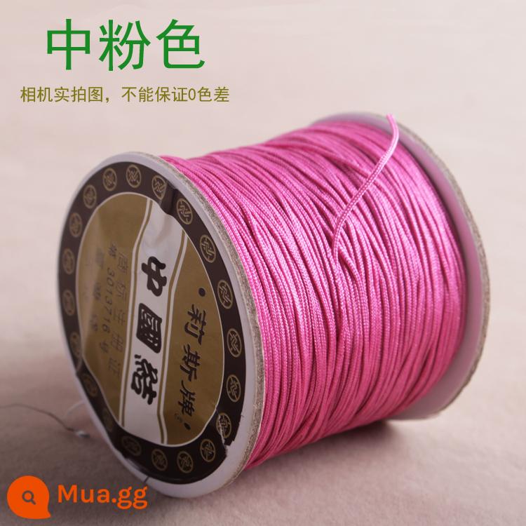 Số 72 Đài Loan Liz thương hiệu ngọc dây 0.8mm trang sức ngọc chạy trốn công chúa Series DIY tay vòng cổ đính cườm dây - Đường Hồng Vừa 72