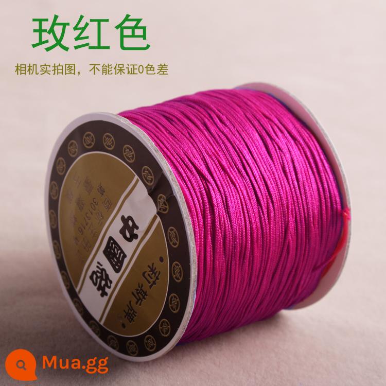 Số 72 Đài Loan Liz thương hiệu ngọc dây 0.8mm trang sức ngọc chạy trốn công chúa Series DIY tay vòng cổ đính cườm dây - Đường Hồng Đỏ 72