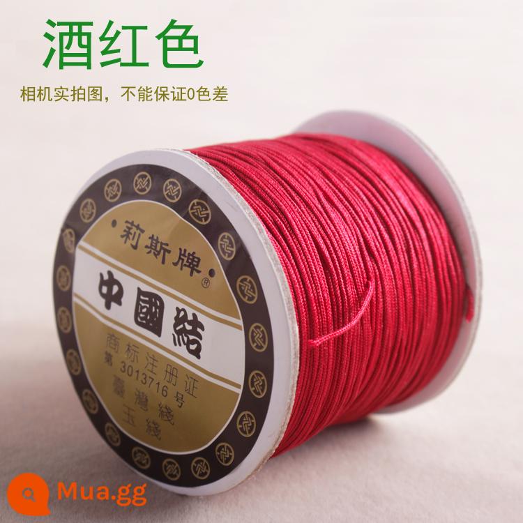 Số 72 Đài Loan Liz thương hiệu ngọc dây 0.8mm trang sức ngọc chạy trốn công chúa Series DIY tay vòng cổ đính cườm dây - Tuyến Burgundy 72