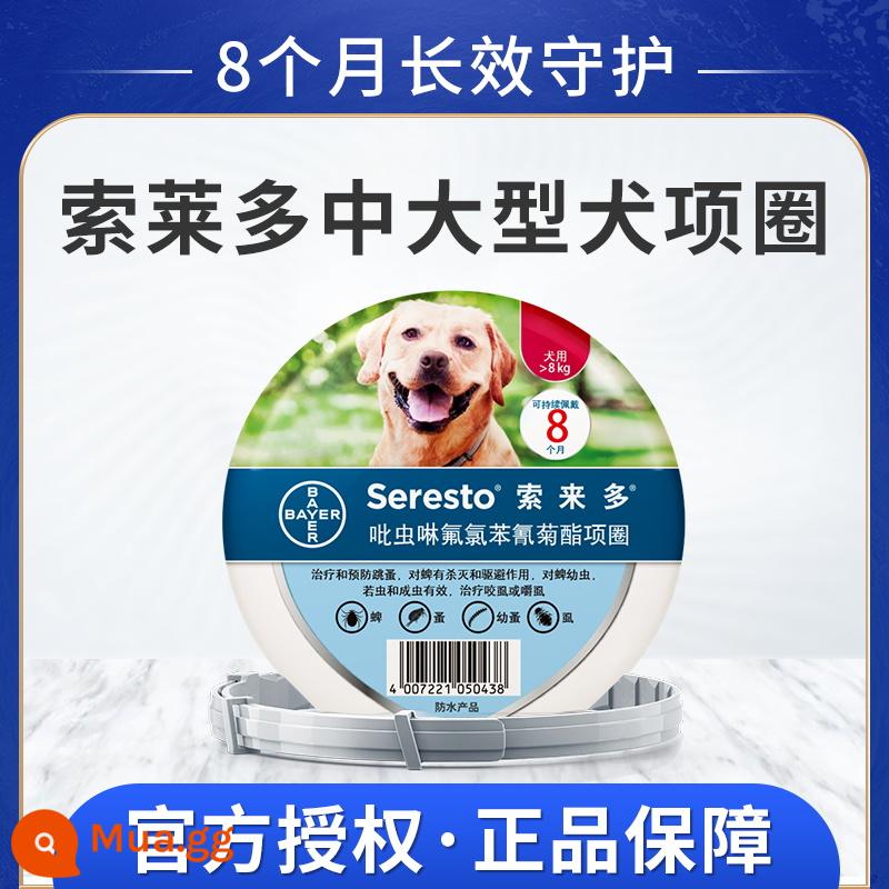 Vòng cổ chống côn trùng nhiều loại Bayer solai nhập khẩu chó mèo pet diệt ve, bọ chét rận chó nhỏ, vừa và lớn - 3g cổ chó vừa và lớn