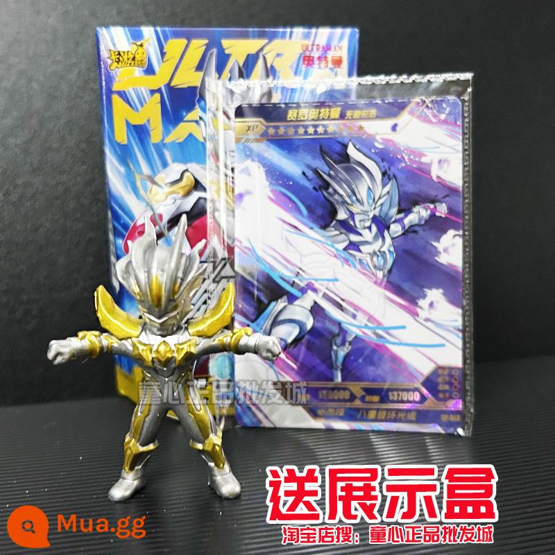 Thẻ bài chính hãng Ultraman Heroes Tập Hợp Mini Búp Bê Cao Su Phiên Bản thứ 5 4 Thế Hệ Thứ Ba Mù Hộp Saga Serodi XP - Màu