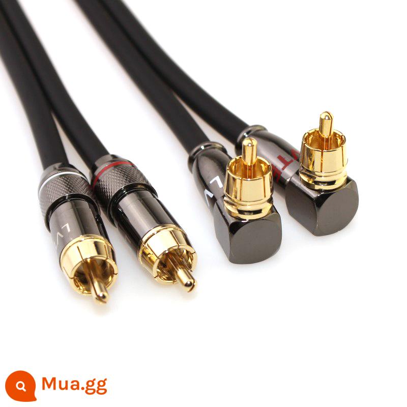 Green ER Hai 2RCA Đỏ và Trắng Double Lotus Header 2 AV AV Audio Cáp bass Phim thần công âm thanh Khuỷu tay - đầu thẳng quay đầu