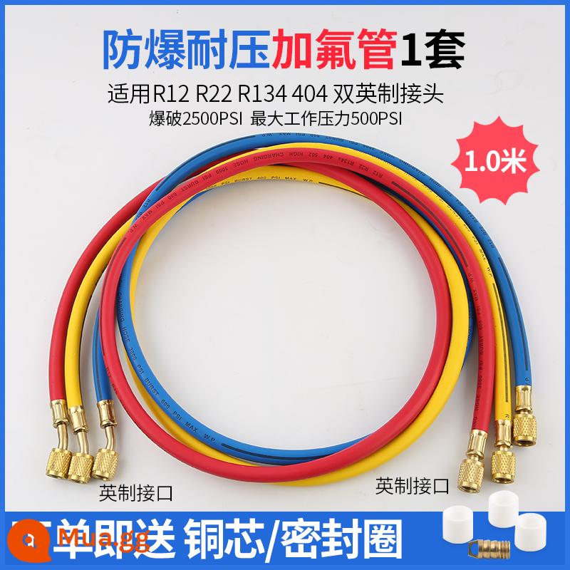 R410 R22 R134a ống làm đầy chất lỏng áp suất cao, ống flo điều hòa không khí ô tô, ống làm lạnh lạnh, ống làm lạnh - Ống đôi British cao cấp 1m/bộ 3 chiếc, chịu áp lực 55kg