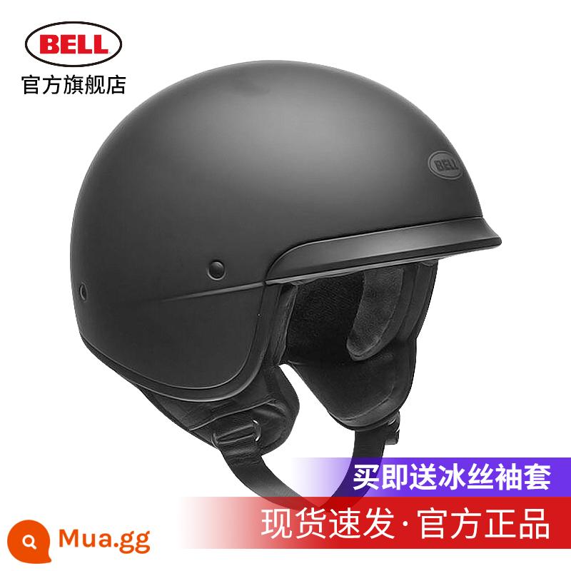 Chuông Sợi Carbon Mũ Retro Harley Đầu Máy Đầu Máy Nam Nữ Mùa Hè Đi Mũ Bảo Hiểm Nửa Bốn Mùa Đa Năng Chuông - BELL SCOUT AIR Matt Black SF Sẵn có trong kho và giao hàng trong vài giây