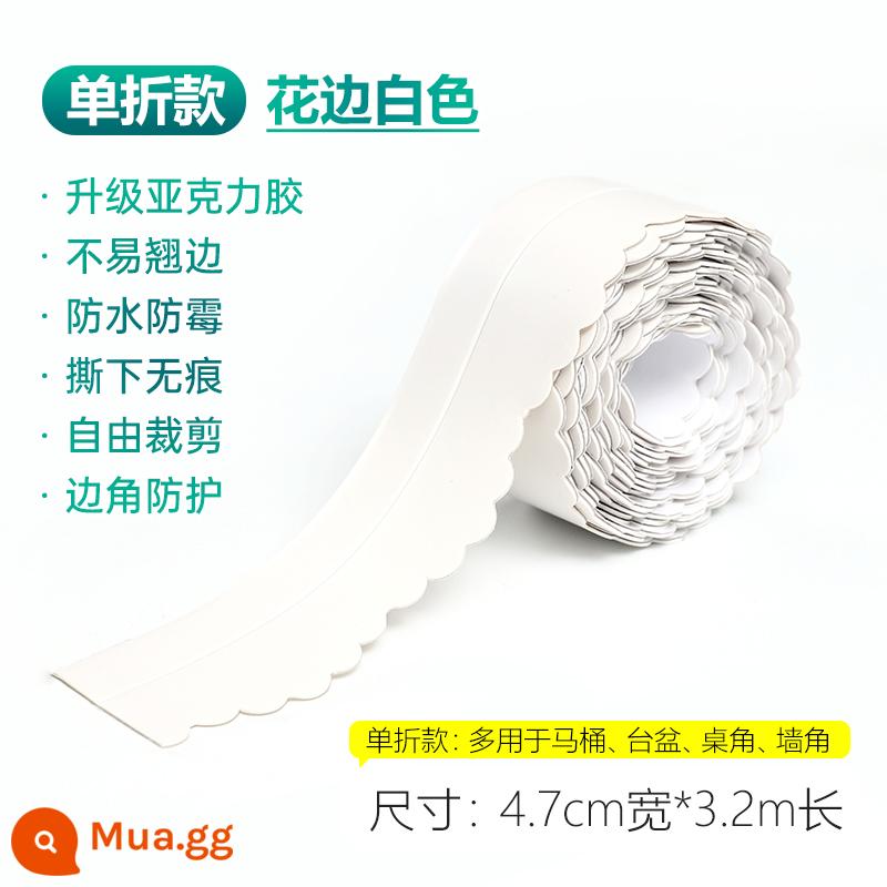 Dải cạnh kín PVC Dải cạnh tủ quần áo hình chữ L cao su có thể uốn cong vòng cung Dải góc trên Dải cạnh góc phải - Ren trắng gấp 47 chiều rộng [có keo dính chắc chắn]