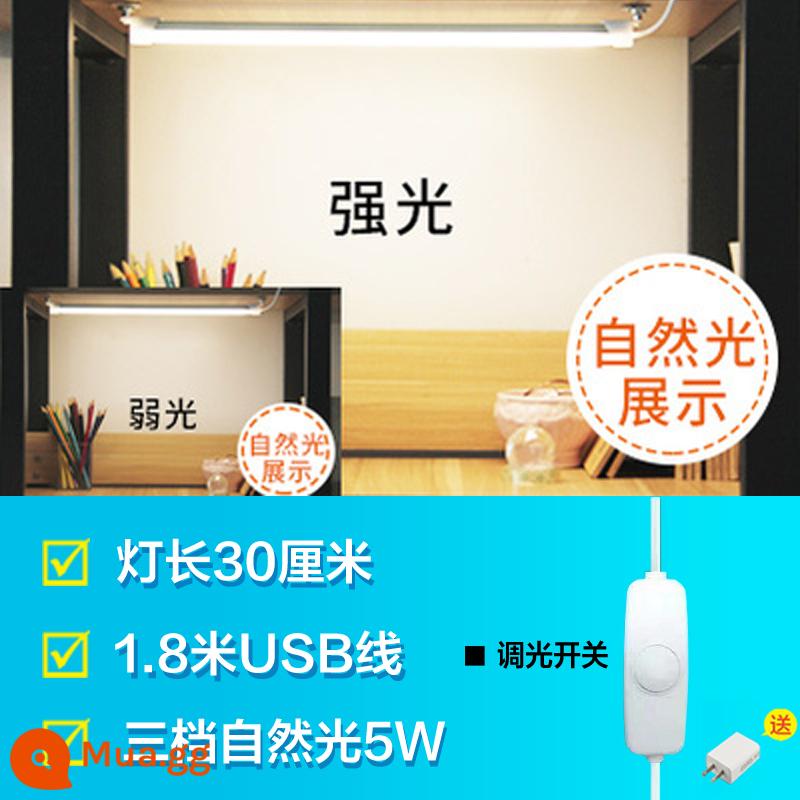 Đèn bàn ký túc xá LED nghiên cứu bảo vệ mắt đặc biệt sạc giường tầng trên đèn tường nam châm sinh viên đại học hiện vật để bàn thoáng mát đèn - Độ sáng có thể điều chỉnh 30 cm [ánh sáng tự nhiên] + phích cắm