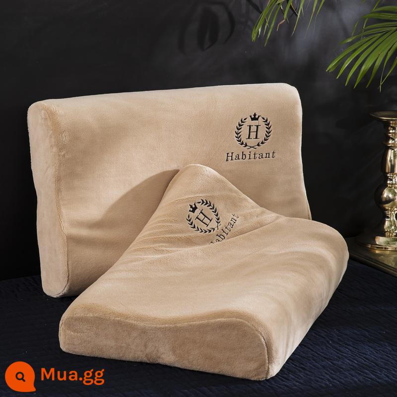 Nhung Sữa Vỏ Gối Cao Su 40 Cm X 60 Cm Một Đôi Thu Đông Nhung San Hô Áo Gối Gối Đơn lõi Lót Bao - Rich Camel [gói đơn]