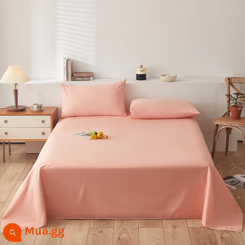 Ga trải giường cotton một mảnh ga trải giường cotton 100 đơn và đôi ký túc xá sinh viên giường vải thô giường ba mảnh chăn 3 - Hồng