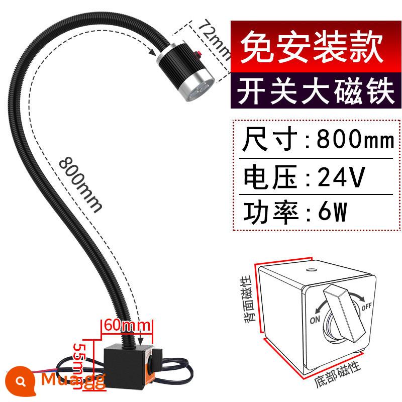 Đèn Led Máy Công Cụ Đèn Làm Việc 24V Từ Tính Mạnh Sắt Hút Đèn 36V Máy Bấm Công Nghiệp Đèn Bàn máy Tiện Đèn 220V - Nam châm dài 6W24V800