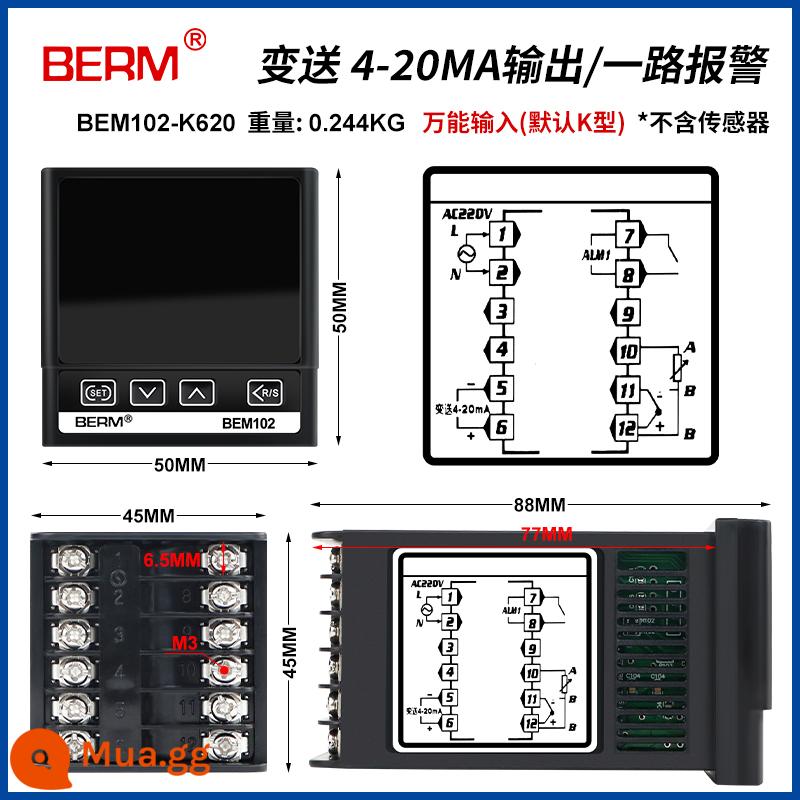 Chuông làm đẹp nhiệt thông minh hiển thị kỹ thuật số nhiều đầu vào điều chỉnh PID bộ điều khiển nhiệt độ BEM102 402 702 - Đầu ra máy phát BEM102 K620 4-20MA