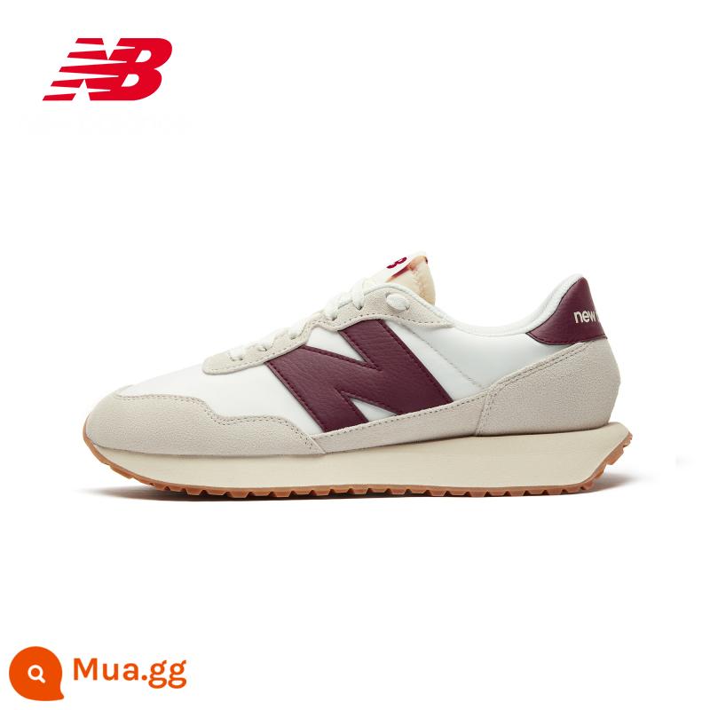 New Balance NB giày chính hãng nam và nữ 237 sê-ri giày thể thao và giải trí retro MS237SB - Màu be/Trắng MS237SB