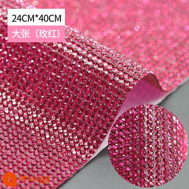 Kim cương phim dán xe khoan sáng tạo rhinestone dán cơ thể khoan nội thất ô tô phụ kiện kim cương dán điện thoại di động DIY handmade dán - Tấm lớn màu đỏ hồng (nhuộm)