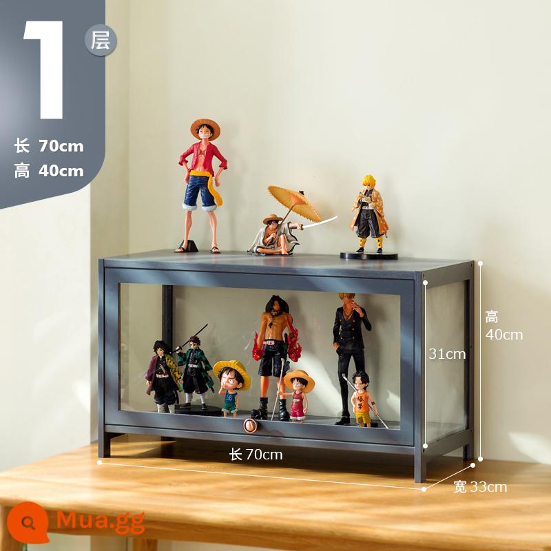 Tủ trưng bày 11 chiều trong suốt tủ acrylic mù hộp mô hình Lego tủ bảo quản mô hình chống bụi giá đỡ - [Xám] Một lớp dài 70 mét (trong suốt ở tất cả các mặt)