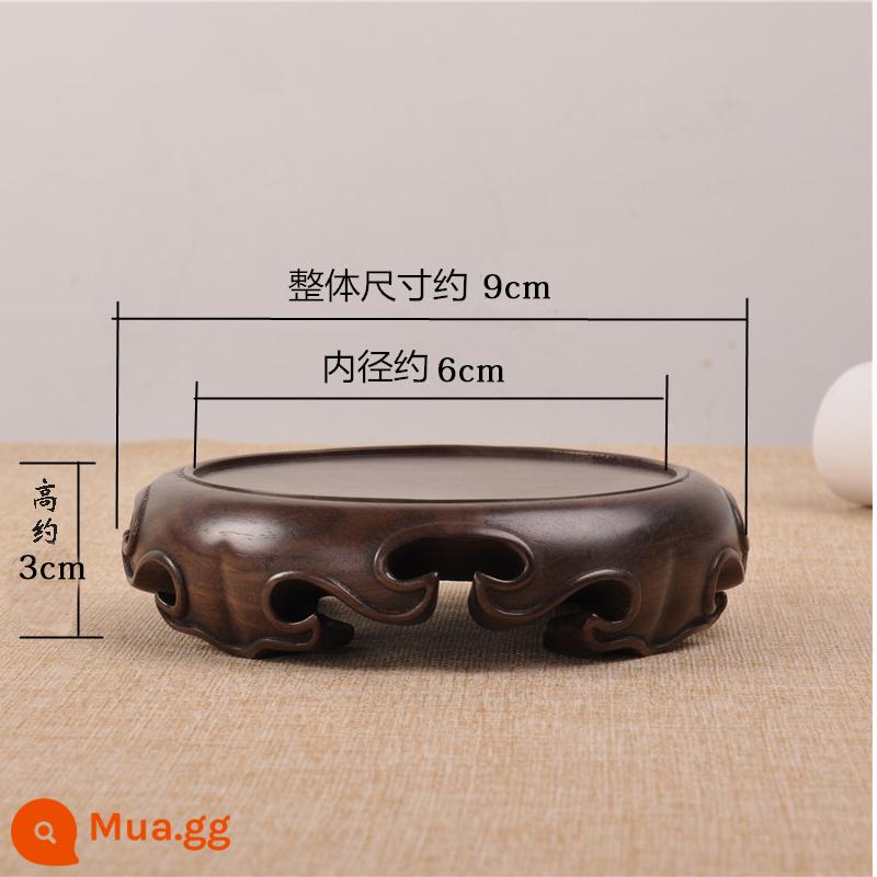 Gỗ nguyên hạt Ebony esbony tròn cơ sở Bonsai đồ trang trí gỗ hoa Jade Purple Sand Toot - Dumu Ruyi đường kính bên trong 6cm