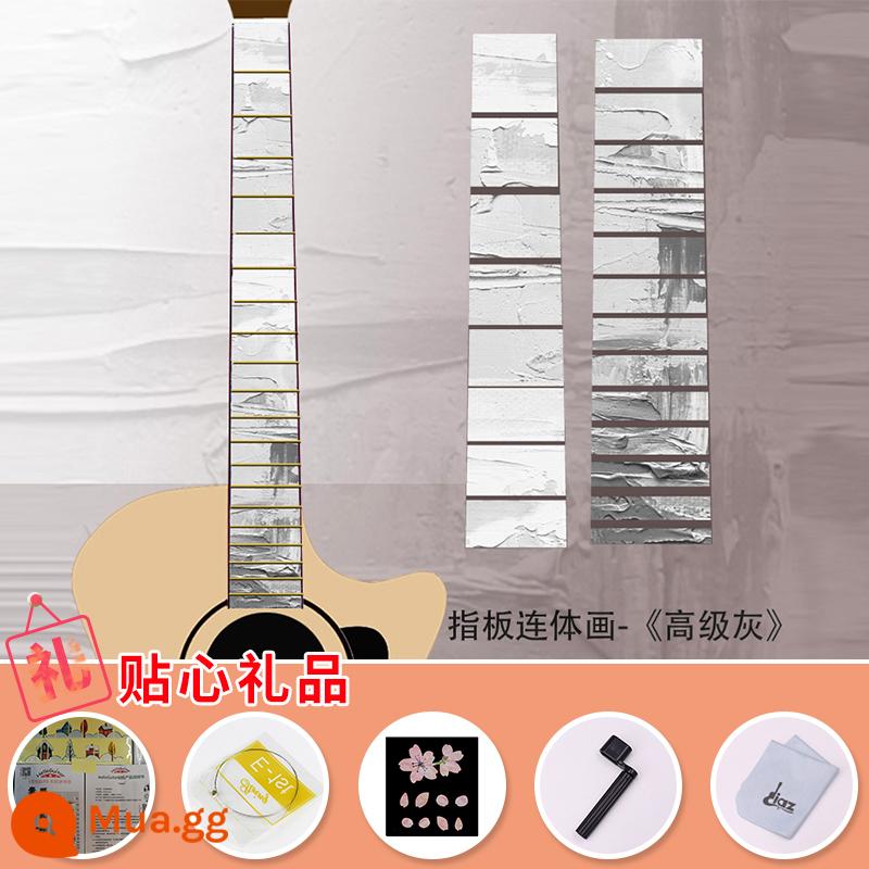 Cần đàn đàn guitar miếng dán trang trí bảng đầu đàn piano cá tính tranh một mảnh dán chất lượng âm thanh bầu trời đầy sao phong cách cổ xưa lưới đỏ toàn bộ sản phẩm bao phủ - Màu xám cao cấp [phụ kiện miễn phí]