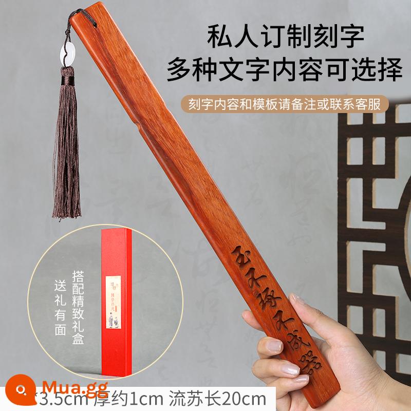 Purong Sandalwood gỗ mun Ring Ruler Nhà dày Gỗ đàn hương Vòng cai trị giáo viên đặc biệt Solid Wood khắc tùy chỉnh Quà tặng của Giáo viên Giáo viên - Honghuali size lớn dài 40cm - khắc theo yêu cầu (đi kèm hộp quà đóng gói đẹp mắt)