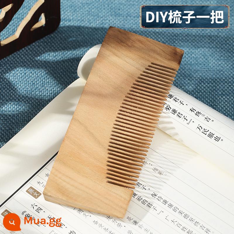 Lược gỗ đào dụng cụ handmade tự làm phong cách cổ xưa bán thành phẩm gửi quà tặng bạn gái gói nguyên liệu tự chế gửi bản vẽ - Lược tự làm [không có dụng cụ]