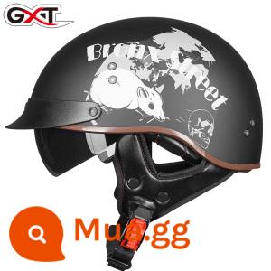 GXT xe máy nam mùa hè Harley Mũ bảo hiểm nửa Retro muỗng Mũ bảo hiểm nữ xe ô tô điện sợi carbon xe máy - chuột