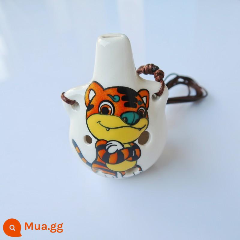 Cung Hoàng Đạo Trung Quốc Ocarina 6 Lỗ Mới Bắt Đầu Nhạc Cụ Sinh Viên Quà Tặng Gốm Sứ Cảnh Đức Trấn Quà Tặng Trang Trí Thủ Công - 09 con hổ