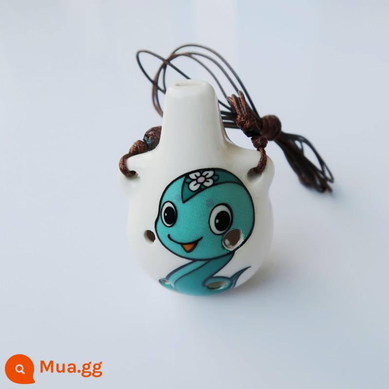 Cung Hoàng Đạo Trung Quốc Ocarina 6 Lỗ Mới Bắt Đầu Nhạc Cụ Sinh Viên Quà Tặng Gốm Sứ Cảnh Đức Trấn Quà Tặng Trang Trí Thủ Công - 06 con rắn