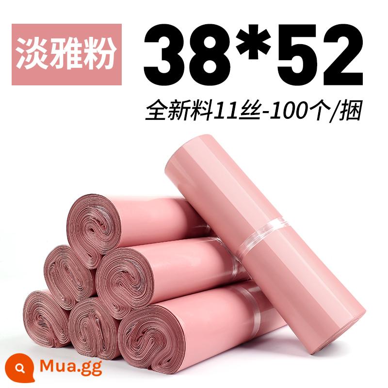 Túi chuyển phát nhanh bao bì quần áo dày túi bao bì túi không thấm nước túi hậu cần màu tím Taobao túi phá hủy lớn bán buôn - Hồng dày sang trọng 38x52 [100 miếng] chất liệu mới