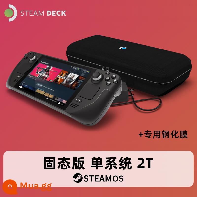 Máy chơi game cầm tay Steam Deck OLED mới nguyên bản máy chủ steam deck máy chơi game cầm tay steamdeck 1T - Hệ thống Steam OS thể rắn 2TB + màng cường lực + tản nhiệt