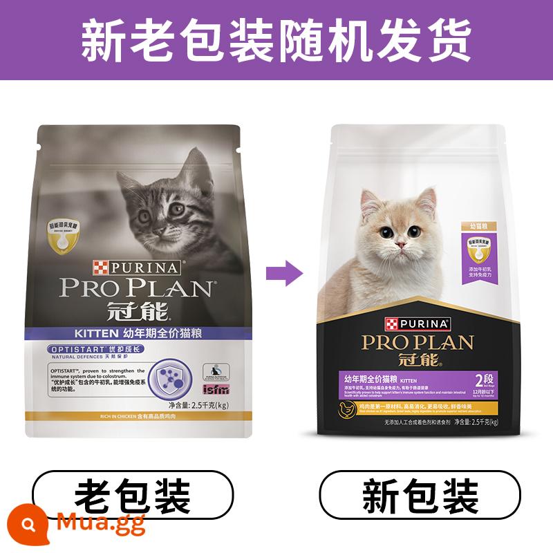 Thức ăn cho mèo Guanneng 2,5kg/7kg thức ăn cho mèo trong nhà giá đầy đủ dành cho mèo trưởng thành và mèo con, mèo xanh ngắn vỗ béo 5 pound - Thức ăn cho mèo con 2,5kg