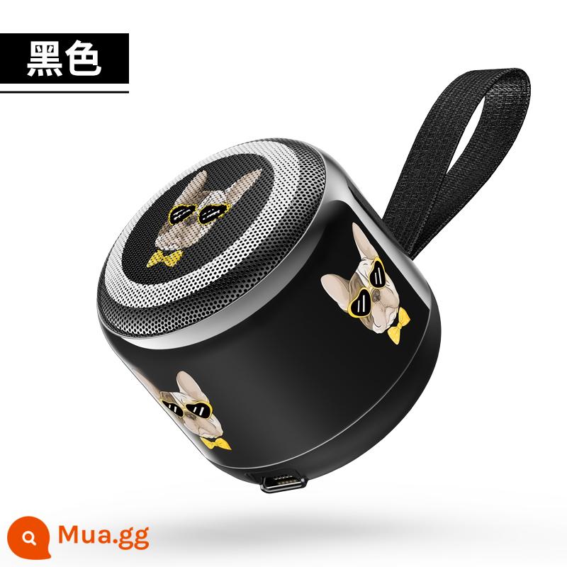 Loa bluetooth không dây điện thoại di động âm thanh mini loa siêu trầm siêu nặng gia đình di động ngoài trời thẻ di động khẩu pháo thép nhỏ chạy vòm âm lượng lớn phim hoạt hình dễ thương bộ sưu tập mới loa lưới màu đỏ - Đen (loạt Bulldog)