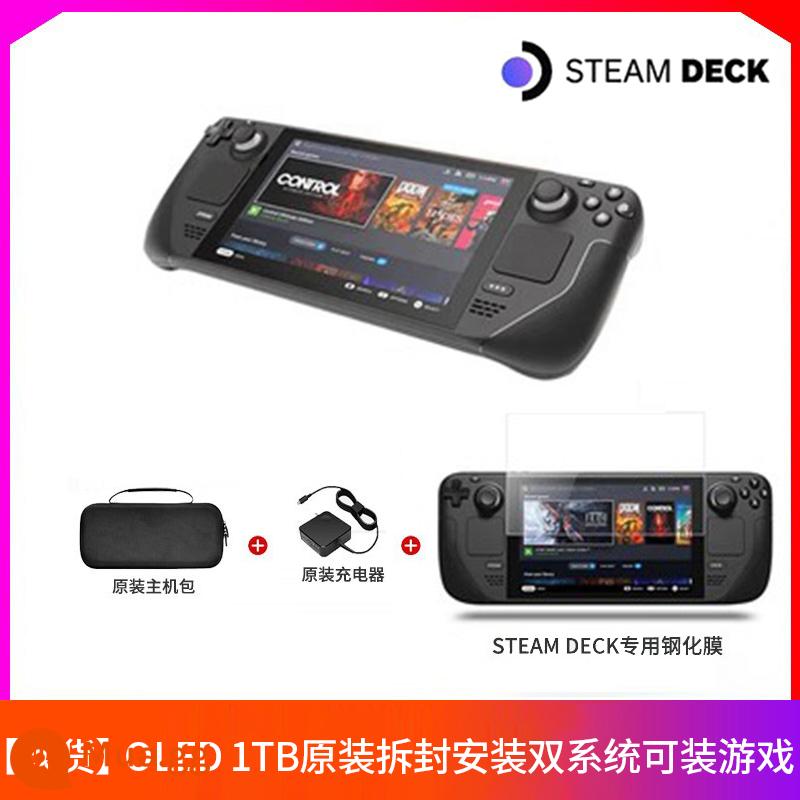 Sàn hơi nước tại chỗ hơi nước cầm tay steamdeck máy chơi game cầm tay bàn hơi nước máy chơi game - [Hàng có sẵn] Màn hình ánh sáng dịu OLED 1TB nguyên bản tháo rời và đóng gói hệ thống kép