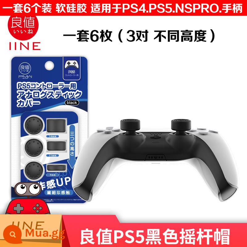 PS4 Mèo Móng Vuốt Đính Đá Nắp NS PRO Nắp Silicon PS3 PS5 Bộ Điều Khiển Bao Da Rocker XBOXONE Đính Đá Nắp Bảo Vệ - Bộ 6 mũ silicon mềm màu đen cao thấp chính hãng giá tốt