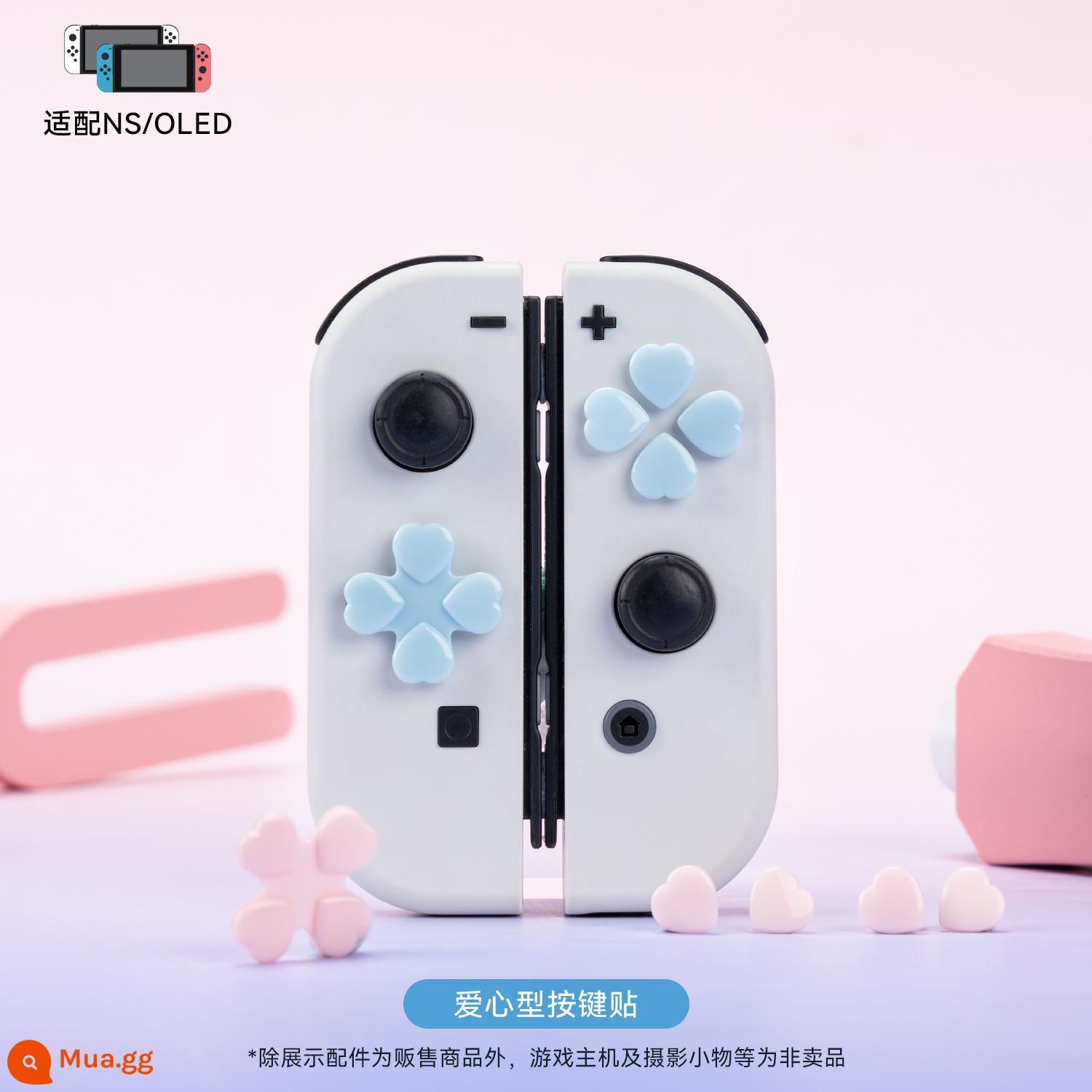 Tôi thực sự muốn Nintendo Switch Cat Claw nâng mũ ns keycap lite tay cầm nắp oled silicone bảo vệ - Nhãn dán nút hình trái tim [NS/OLED]