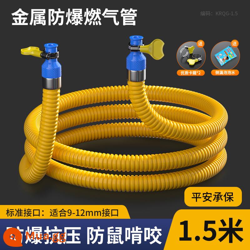 Ống gas gia dụng ống gas gas hóa lỏng lò gas chống cháy nổ ống nối kim loại thép không gỉ đặc biệt - Giá đặc biệt hôm nay ✅ Nâng cấp mới 1,5 mét [hữu ích trọn đời]