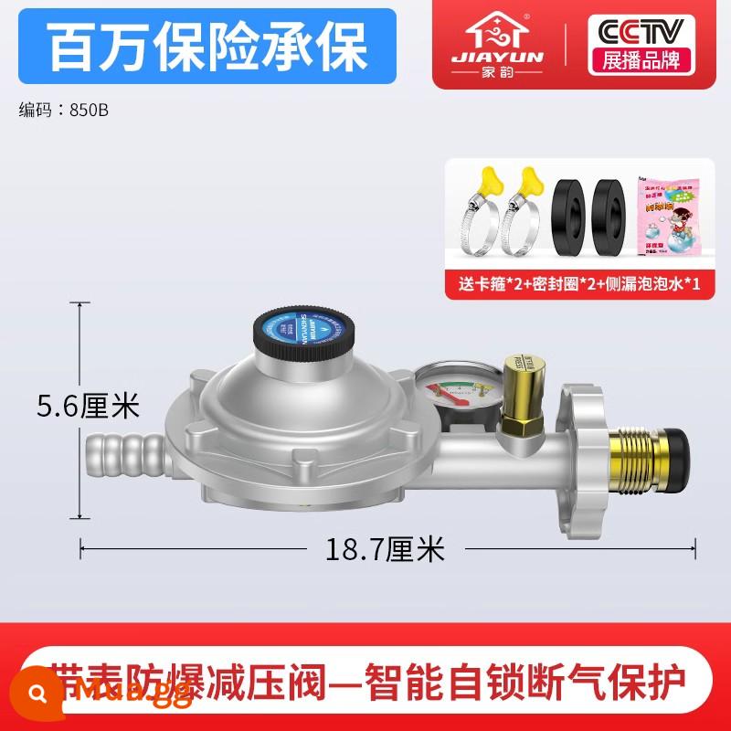 Ống gas chống cháy nổ ống lượn sóng thép không gỉ ống gas gia dụng ống đặc biệt ống nối lò gas 304 - [Tự động đóng] Van giảm áp chống cháy nổ có đồng hồ ◆ Bảo hiểm hàng triệu