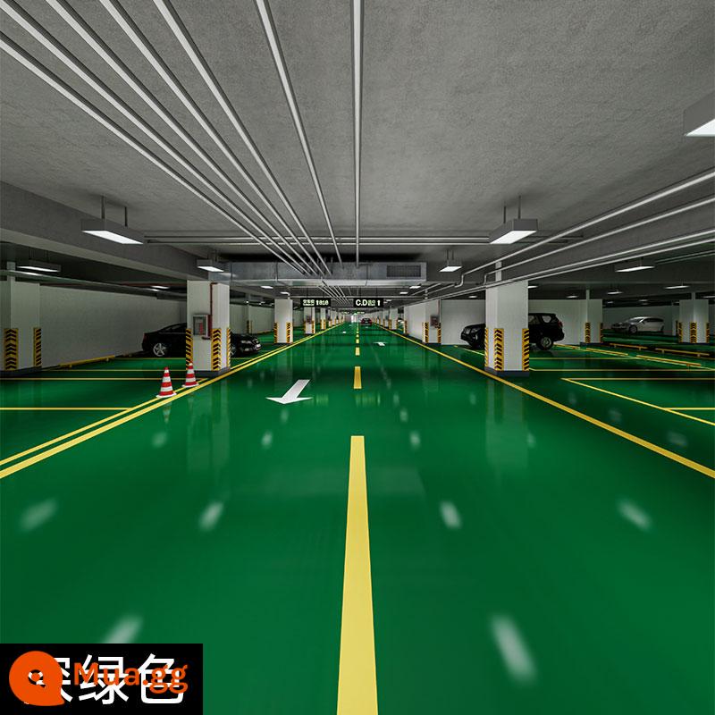 Sơn sàn epoxy gốc nước ba trong một sơn sàn xi măng chống thấm nước tự san phẳng sơn sàn trong nhà và ngoài trời hộ gia đình - Xanh đậm [Mẫu hiệu suất cao] [Nhận túi da để đền bù/tặng dụng cụ]