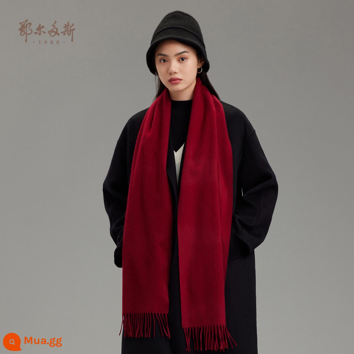 Ordos 1980 nam và nữ cùng phong cách 22 mùa thu đông mới khăn quàng cổ ấm áp toàn bộ bằng cashmere nguyên chất 180x30cm - hoa vân anh