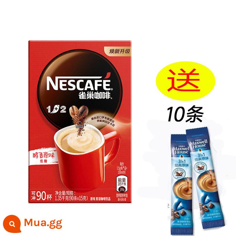 Cà phê Nescafe đích thực hương vị nguyên bản 3 trong 1 gói 100 nhãn hiệu hỗn hợp cà phê hòa tan bộ học sinh sảng khoái - Nestlé hương vị ban đầu hộp 90 thanh + 10 thanh hương vị chính hãng McLaren