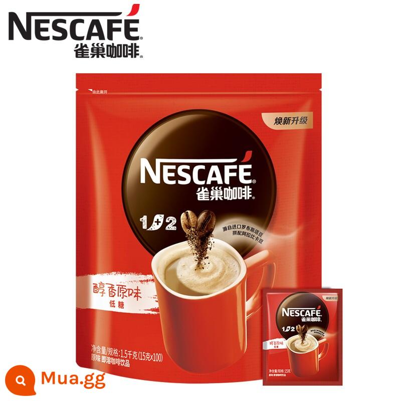 Cà phê Nescafe đích thực hương vị nguyên bản 3 trong 1 gói 100 nhãn hiệu hỗn hợp cà phê hòa tan bộ học sinh sảng khoái - Nestle hương vị original 100 túi vuông (giá phải chăng)