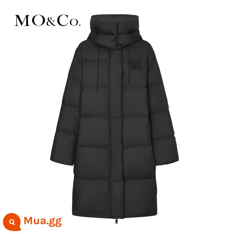 [90% Duck Down × Không thấm nước] MOCO2023 Mùa đông Sản phẩm mới Áo khoác có mũ trùm đầu phiên bản dài có thể tháo rời MBC4EIN024 - đen