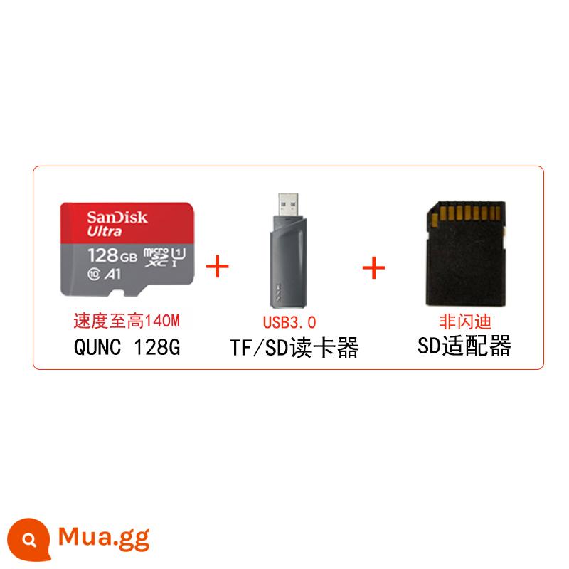 SanDisk độ bền cao video giám sát thẻ nhớ microSD 64G máy ghi hình lái xe thẻ ống kính chụp ảnh giám sát - QUNC 32G 120M+ đi kèm đầu đọc thẻ 3.0 (M400) + ngăn chứa thẻ SD