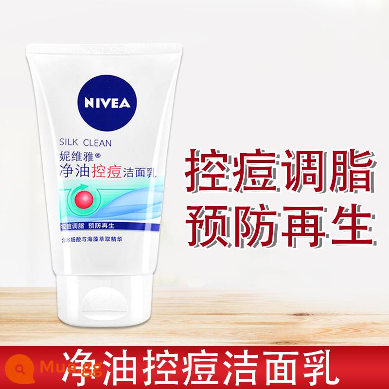 Sữa Rửa Mặt Nivea Axit Amin Nữ Kiểm Soát Dầu Dưỡng Ẩm Trị Mụn Đầu Đen Làm Sạch Sâu Nam Chính Hãng - 100ml [kiểm soát mụn tuyệt đối]