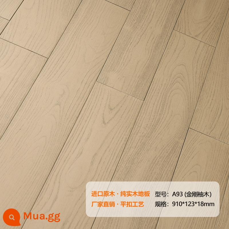 Longyan Diamond Teak Oak Sàn gỗ nguyên khối Nhà máy bán hàng trực tiếp Hạt gỗ màu xám Phòng ngủ gia đình Thân thiện với môi trường - Gỗ tếch Khaki Diamond nhẹ A93 Vân gỗ nguyên bản