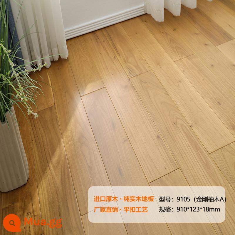 Longyan Diamond Teak Oak Sàn gỗ nguyên khối Nhà máy bán hàng trực tiếp Hạt gỗ màu xám Phòng ngủ gia đình Thân thiện với môi trường - Gỗ tếch King Kong A 9105