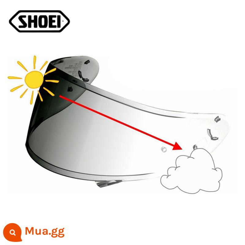 Nhập khẩu từ Nhật Bản SHOEI X14/Z-7/GT-Air/Z8/NEOTEC Mũ bảo hiểm xe máy ban đầu nhà máy mạ điện gương photochromic - Phim đổi màu Violet Z8/X15