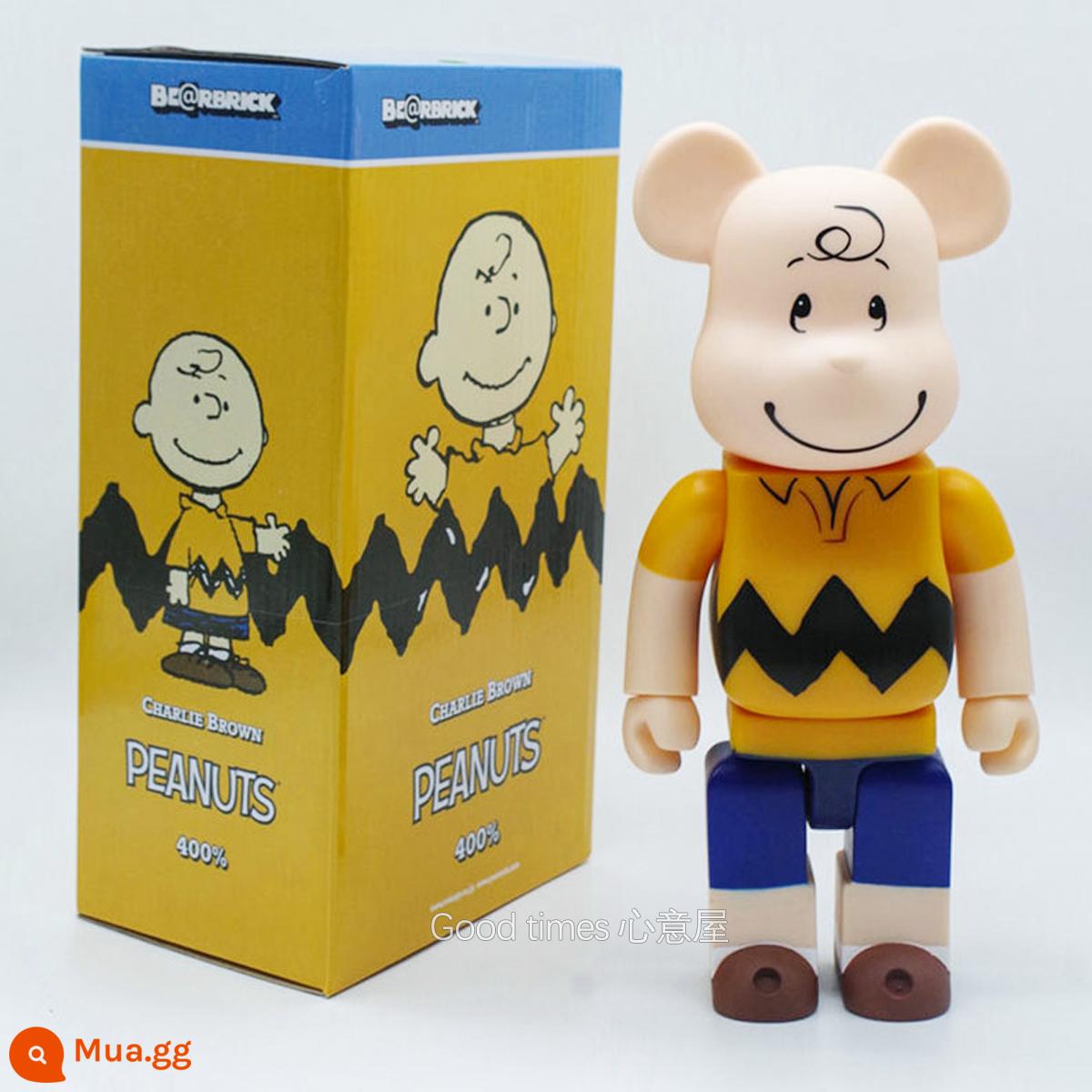 Bearbrick lưới đỏ bạo lực gấu búp bê trang trí phòng khách xây dựng mô hình khối búp bê gấu dâu tây gấu mù hộp quà tặng - Charlie