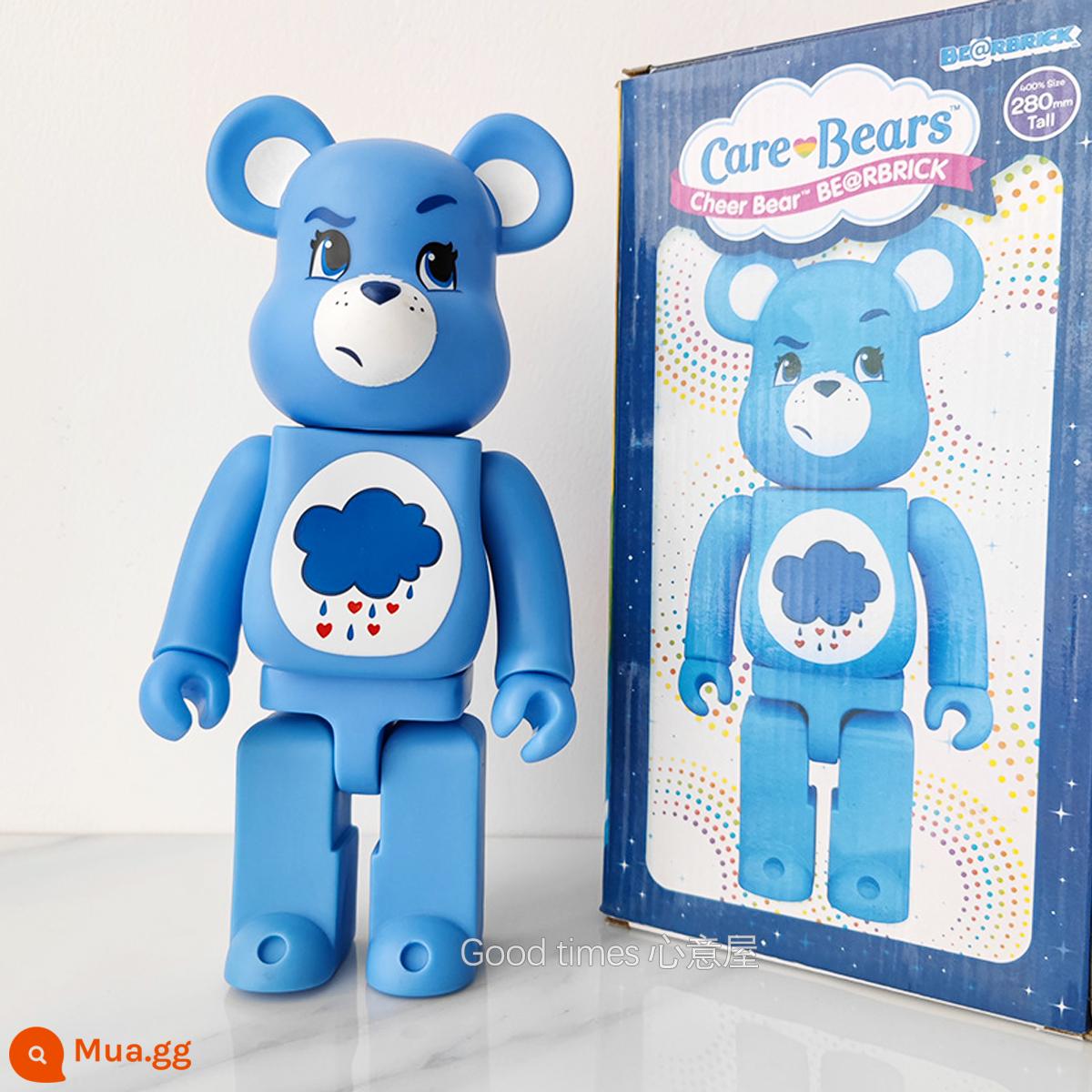 Bearbrick lưới đỏ bạo lực gấu búp bê trang trí phòng khách xây dựng mô hình khối búp bê gấu dâu tây gấu mù hộp quà tặng - Màu nâu