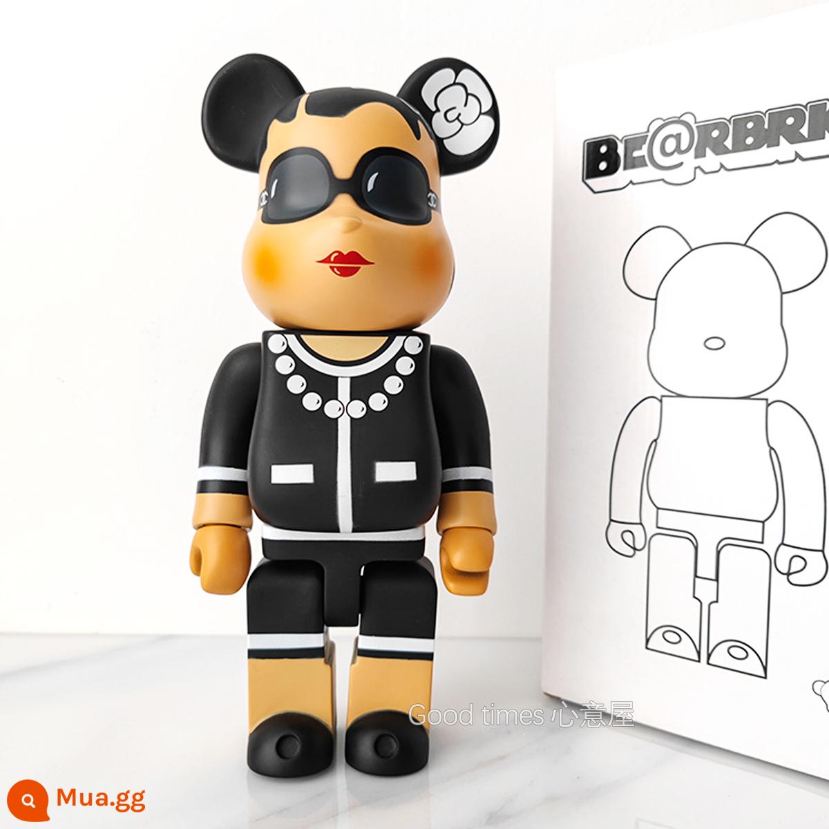 Bearbrick lưới đỏ bạo lực gấu búp bê trang trí phòng khách xây dựng mô hình khối búp bê gấu dâu tây gấu mù hộp quà tặng - Bỏ rơi