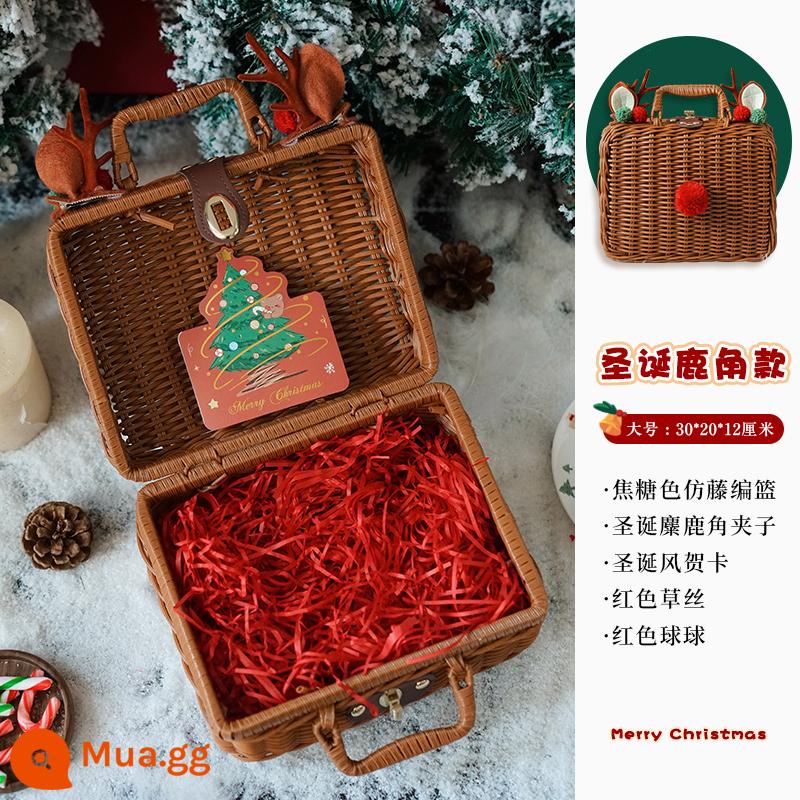 Hộp quà sinh nhật Hộp hộp hộp hộp gói hộp quà tặng cao cấp cảm biến Miss Smart Swing Oriemony Christmas Teng Basic Basthball Hộp - Màu caramel giáng sinh màu nâu vàng size lớn (30*21*14)