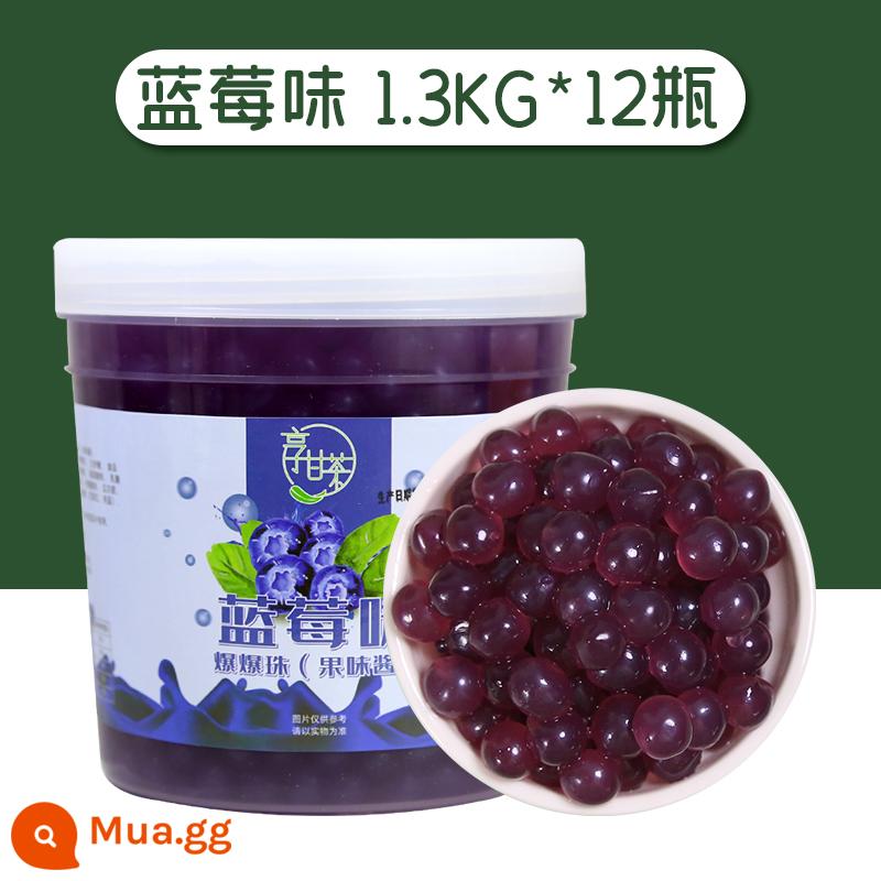 Full box 12 chai*1.3kg bộ sưu tập lưới uống hạt popping đỏ đóng thùng trứng popping trái đào ngon ngọt câu cá trái cây popping hạt thương mại - Thưởng thức hương vị việt quất Gancha (12 chai trong hộp*1.3kg)