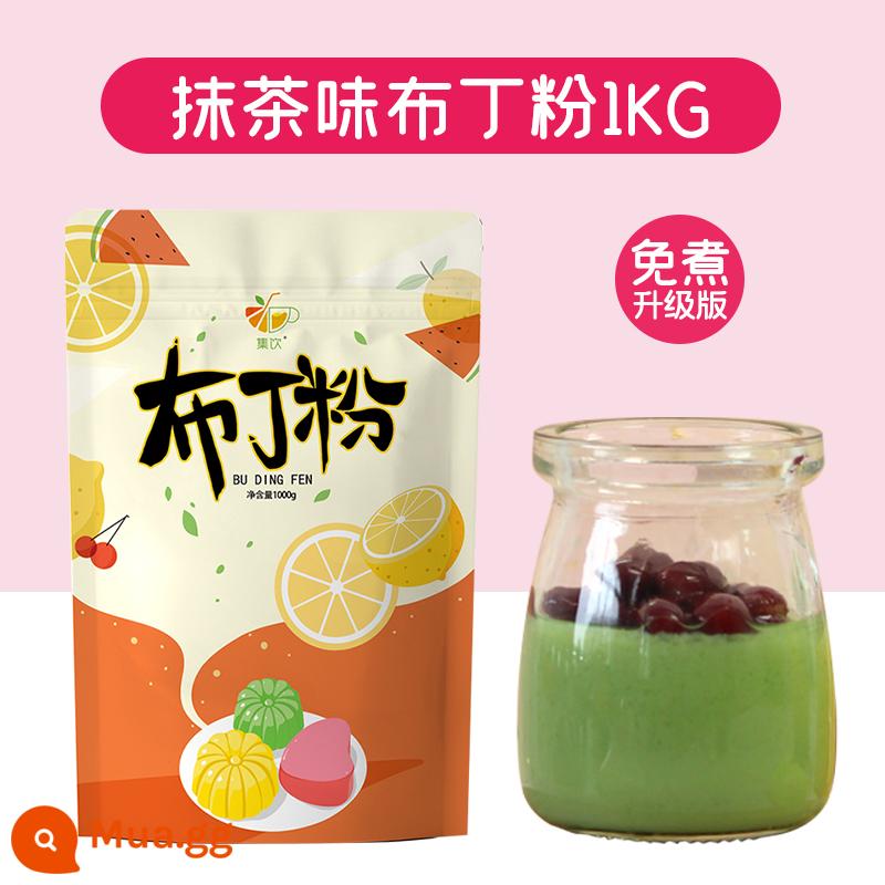 Bộ sưu tập uống 1kg bột pudding trứng quán trà sữa bột thạch đặc biệt hộ gia đình tự làm thương mại trà sữa nguyên liệu giá thông quan - Vị Matcha - 2 pound